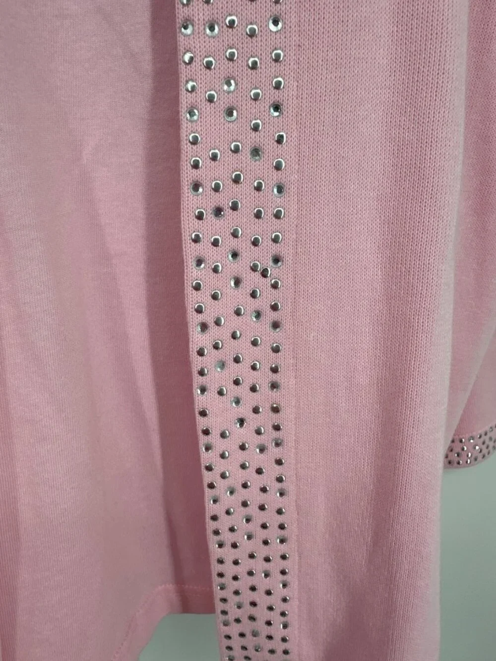 Quacker Factory Jewel Neck Embellished Duet Top Women's Size 2X